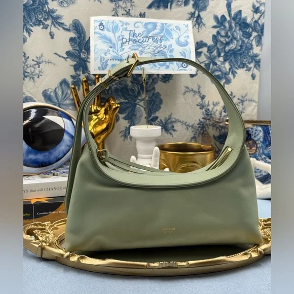 🆕 OROTON 🧿 NWOT Cinder Mini Baguette Shoulder Bag, Agave Green - Picture 12 of 12